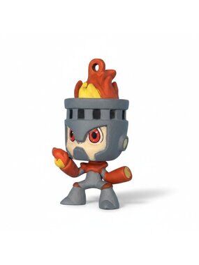 Capcom Rockman Megaman FIREMAN Figural Keychain Key Chain